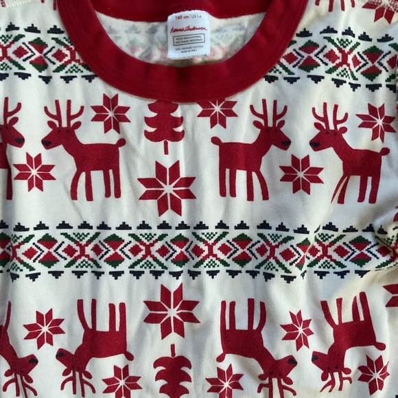 HANNA ANDERSSON Sz 160 US 14 Christmas Reindeer Pajama Set - Picture 2 of 3
